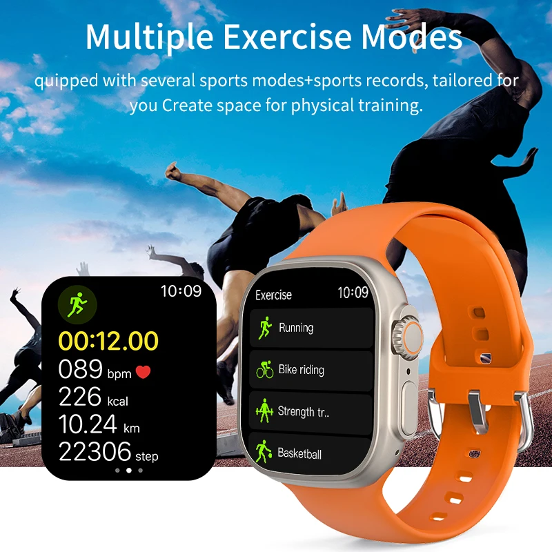 NFC Ʈ ġ  2.02 ü ġ ũ   ƮϽ ð  ȭ Reloj Hombre  Smartwatch