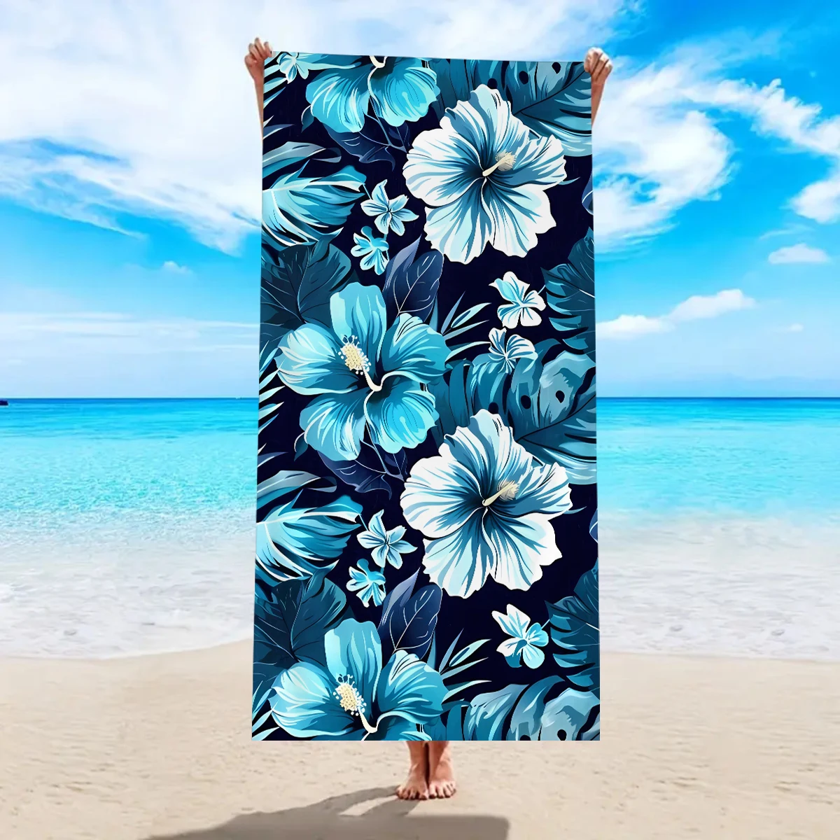 Cute Dolphin Beach Towel Quick Drying Microfibre Swimming Towel_voghion.com