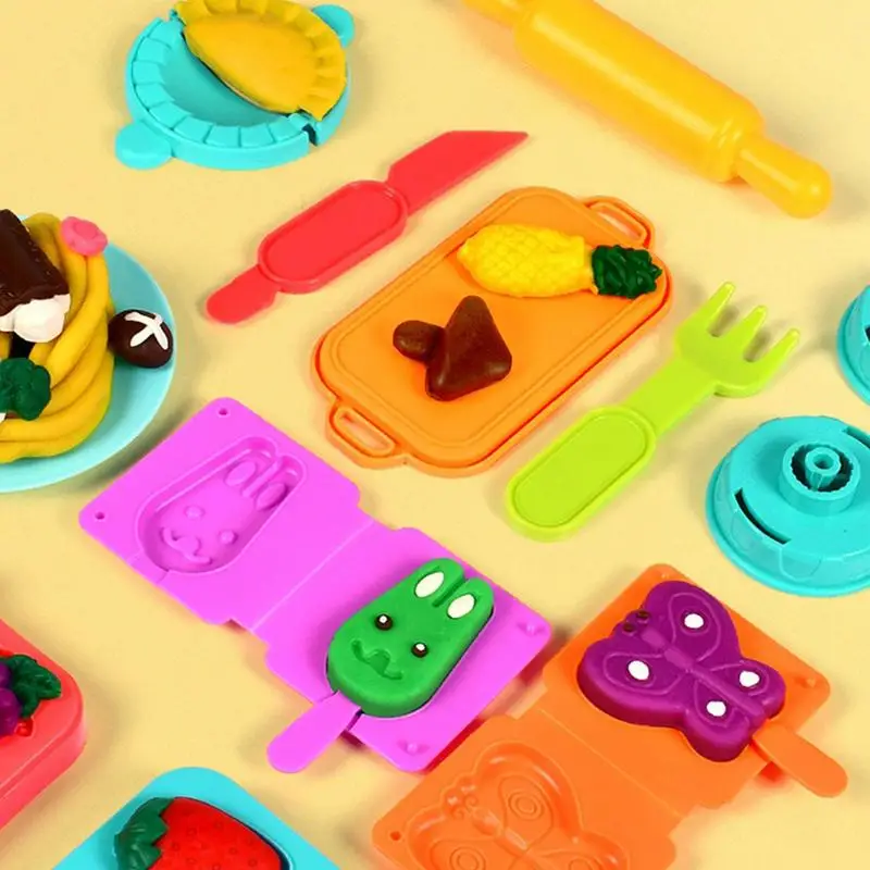 24 Colors Creative Kids Clay Toy Plasticine Tool Set Hamburger Noodle Ice  Cream Machine DIY Clay Mold Play House Toys for Kids - AliExpress