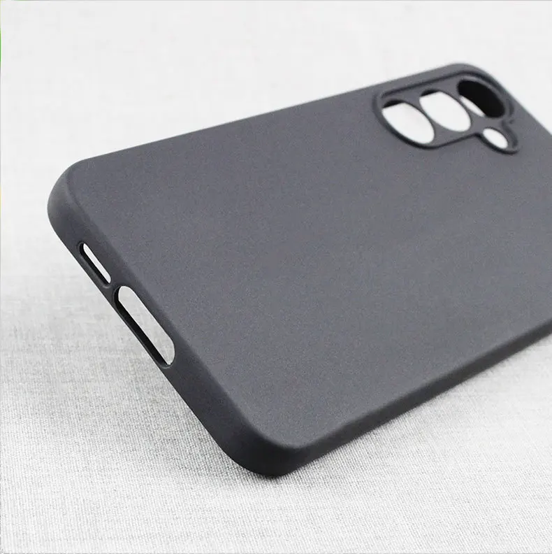 Sleek Matte Black Protective Smartphone Case - Universal Fit