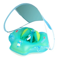 Baby Swimming Float Inflatable Dropshipping Baby Float with Canopy Waist Swimming Chest Floater Float Trainer 1