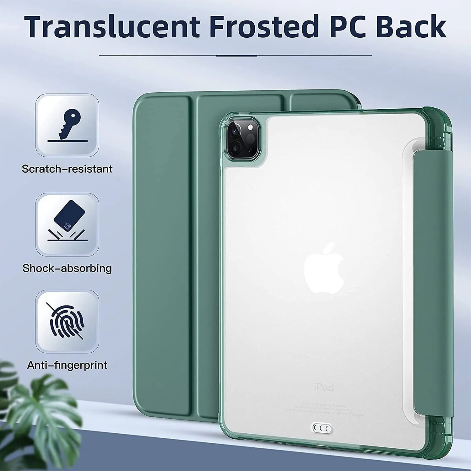 

Tpu+PC Color Matching Hard Shell for Ipad Pro 11 2018 2020 2021 Protective Sleeve Ipad 8th 9th 10.2 Inch Tri-fold Leather Case