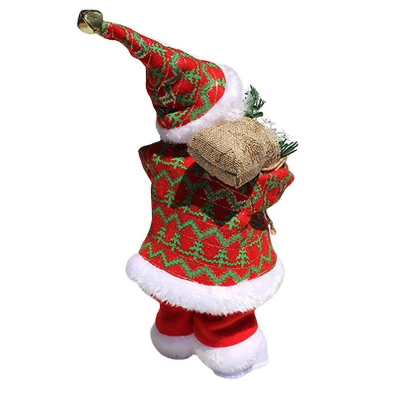 Electric Toy Santa LED Climbing Santa Tabletop Decors Luminous Toy