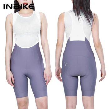 INBIKE Women's Cycling Bib Shorts High Waist Bicycle Pants 3D Padded Slim Fit Biking Clothing MTB Road Bike Pants with Pockets