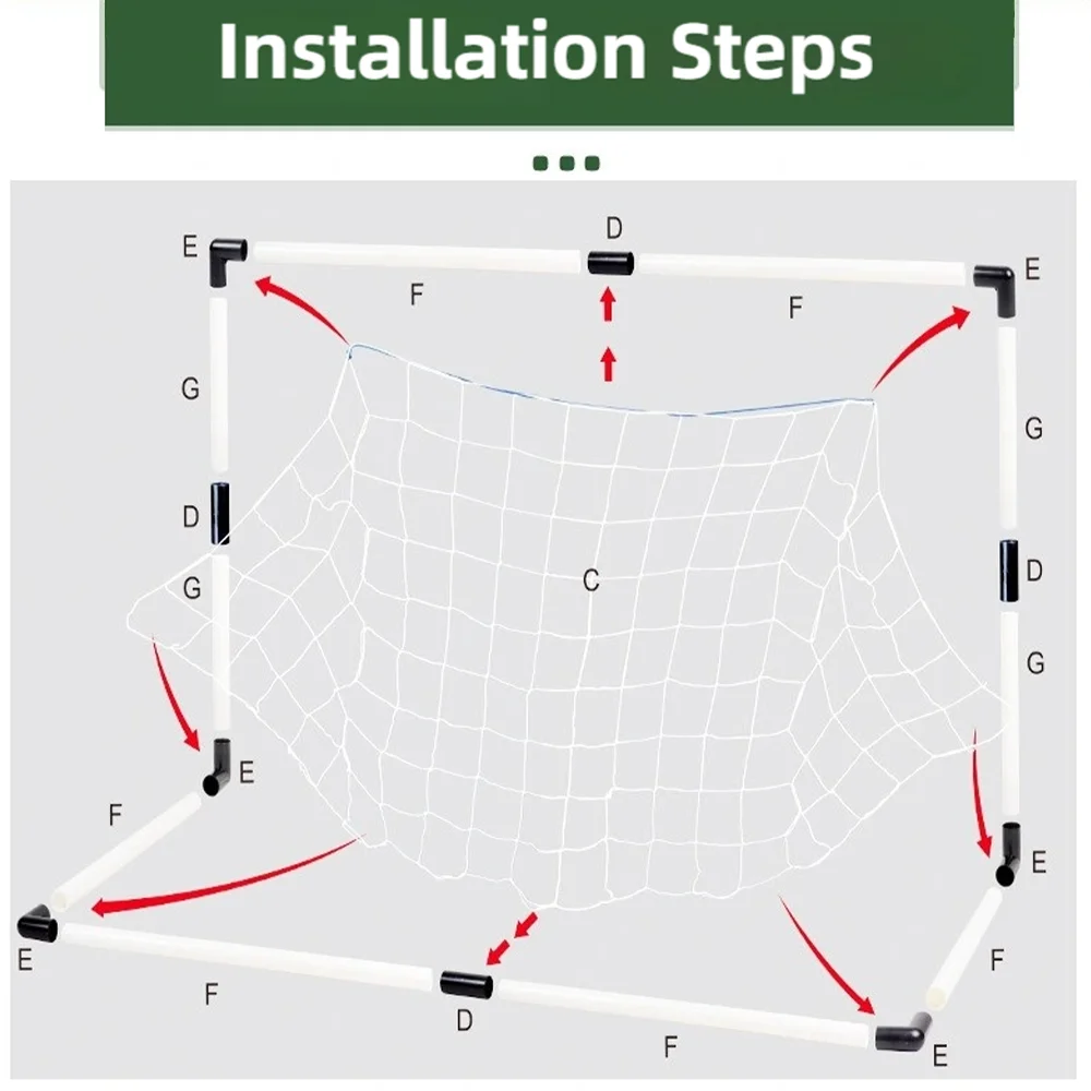 새로운 축구 골대 스포츠 장난감 접이식 어린이 축구 골대 펌프 및 공 포함 휴대용 축구 골대 야외 축구 훈련용