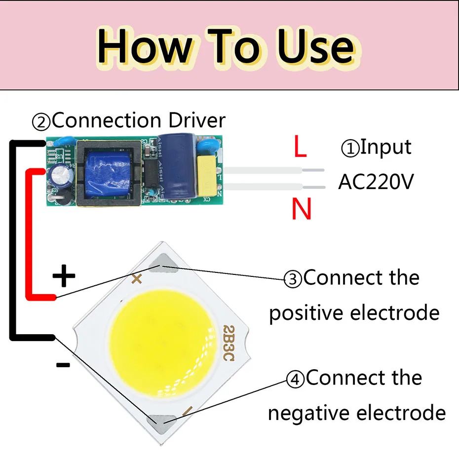 Description Picture 6 of item60PCS 13mm 3W 5W 7W 10W High Power LED COB Chip LED Source Chip 250mA For Light Bulb Light Lamp Spotlight Down light Lamps DIY