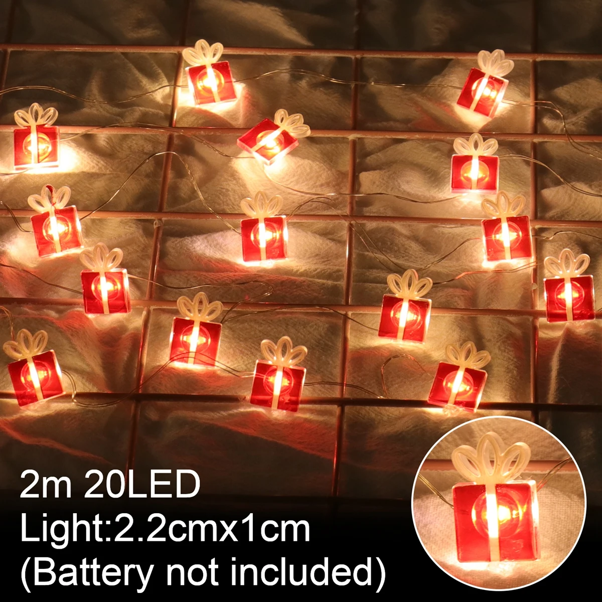 thumbnail image 1 of Christmas Tree String Lights Santa Claus Snowman Elk Garland 2023 Christmas Decorations for Home Xmas Ornaments Navidad New Year, 1 of 5