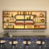 Drinks Bar Cabinet Portable Shelves Luxury Whiskey Iron Wine Rack Outdoor Home Open Cabinets Display Vitrinas Full Bar Furniture