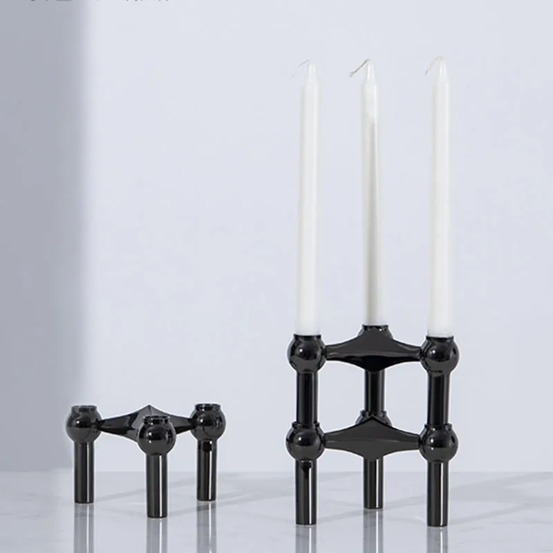 

Metal Guest Gift Candle Holder Matches Stand Black Fragrant Candle Holder Candlestick Warmer Porta Velas Oil Burners AB50ZT