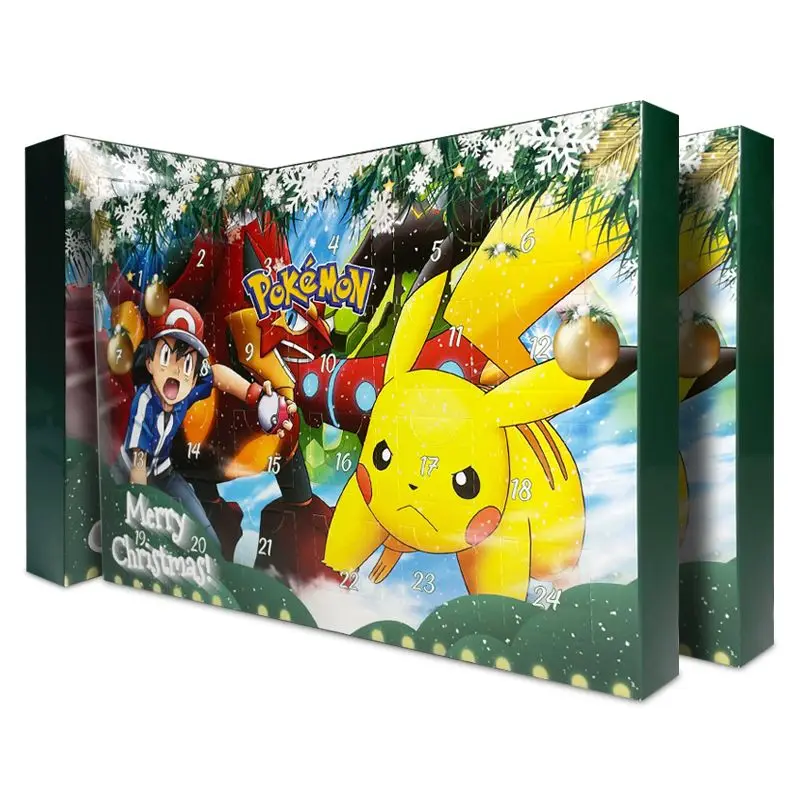 24 pçs pokemon mais novo feriado temático série caixa aleatória brinquedos  anime figura de ação para