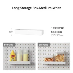 Pegboard Wall Panels - Versatile Organizer and Display Kit (Storage Box M)