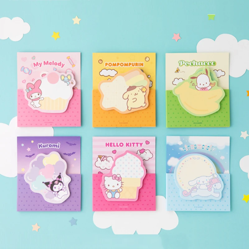 60 Pages Cute Cartoon Memo Pad Scrapbooking Journal Collage DIY Sticky Notes Student Leave Message Notepad Kawaii Stationery 4