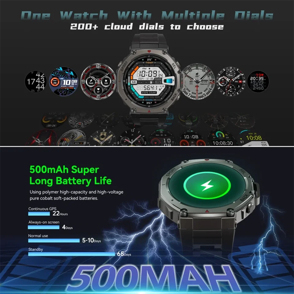 T-Rex 3 Pro Dual-Band GPS Military Smart Watch 5