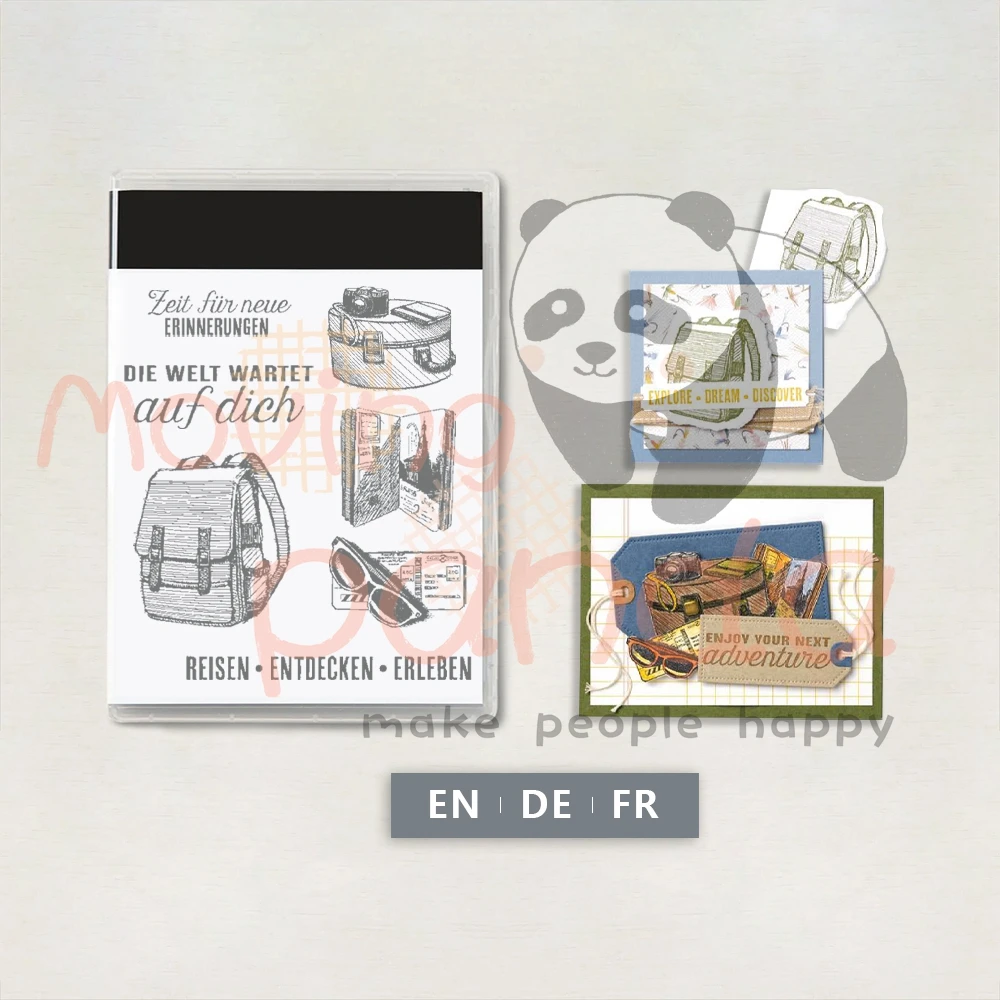 

MP753 Travelling Bag Clear Stamps And Metal Cutting Dies For Diy Handmade Card Scrapbooking Press Decoration Craft Cut Dies