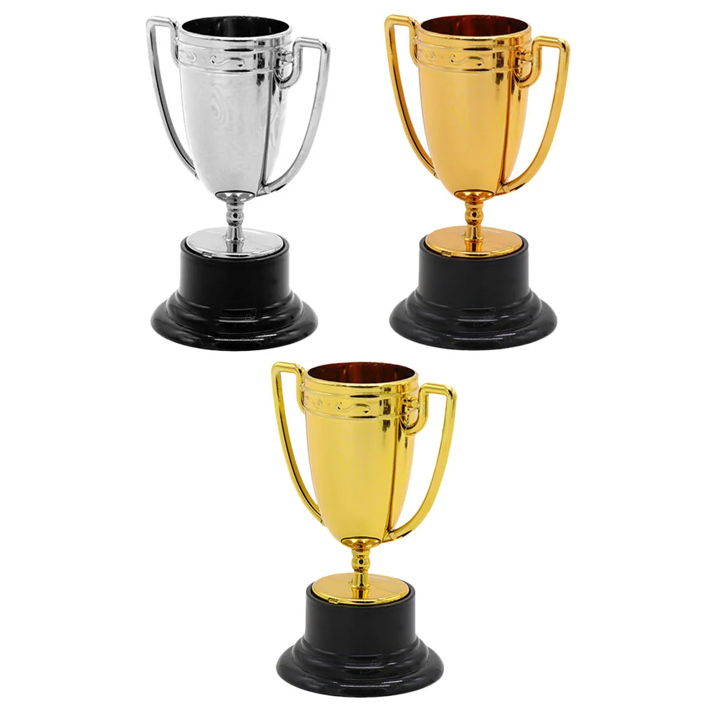 

Trophy Trophies Award Kids Mini Awards Medals Sports Gold Party Football Winner Tournament Soccer Game Plastic Favors Decor