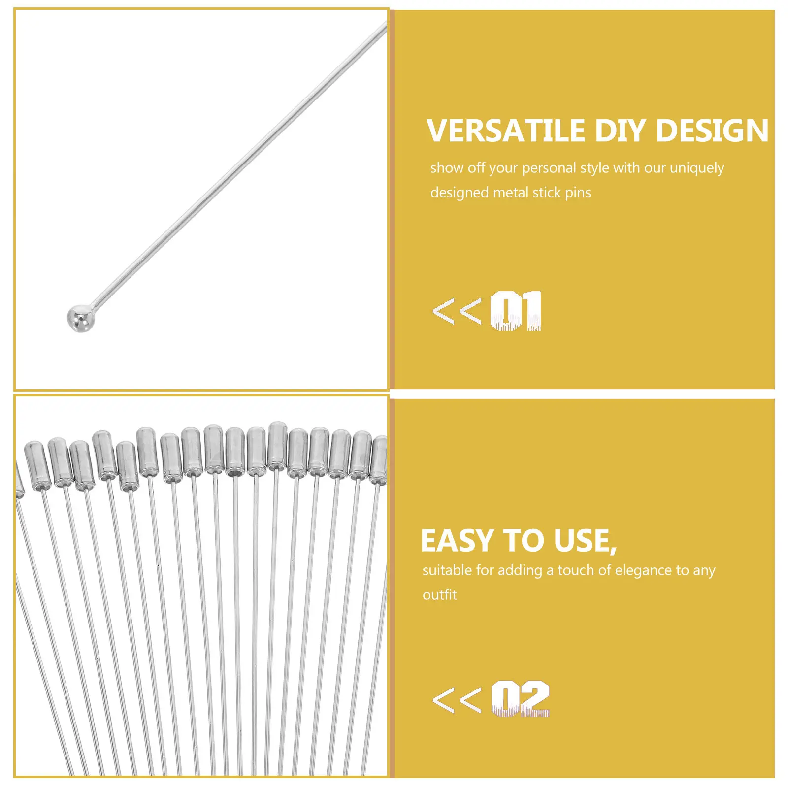 20Pcs DIY 금속 부토니에르 핀 의류 스웨터 모자 옷깃용 구리 합금 스틱 핀 세련된 경량 부토니에르 핀