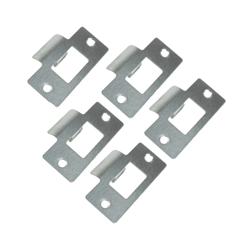 Door Strike Striker Plate Plastic Replacement 69*37.5*0.8mm Door Strike Silver Striker Plate Steel Jamb Systems Brand New