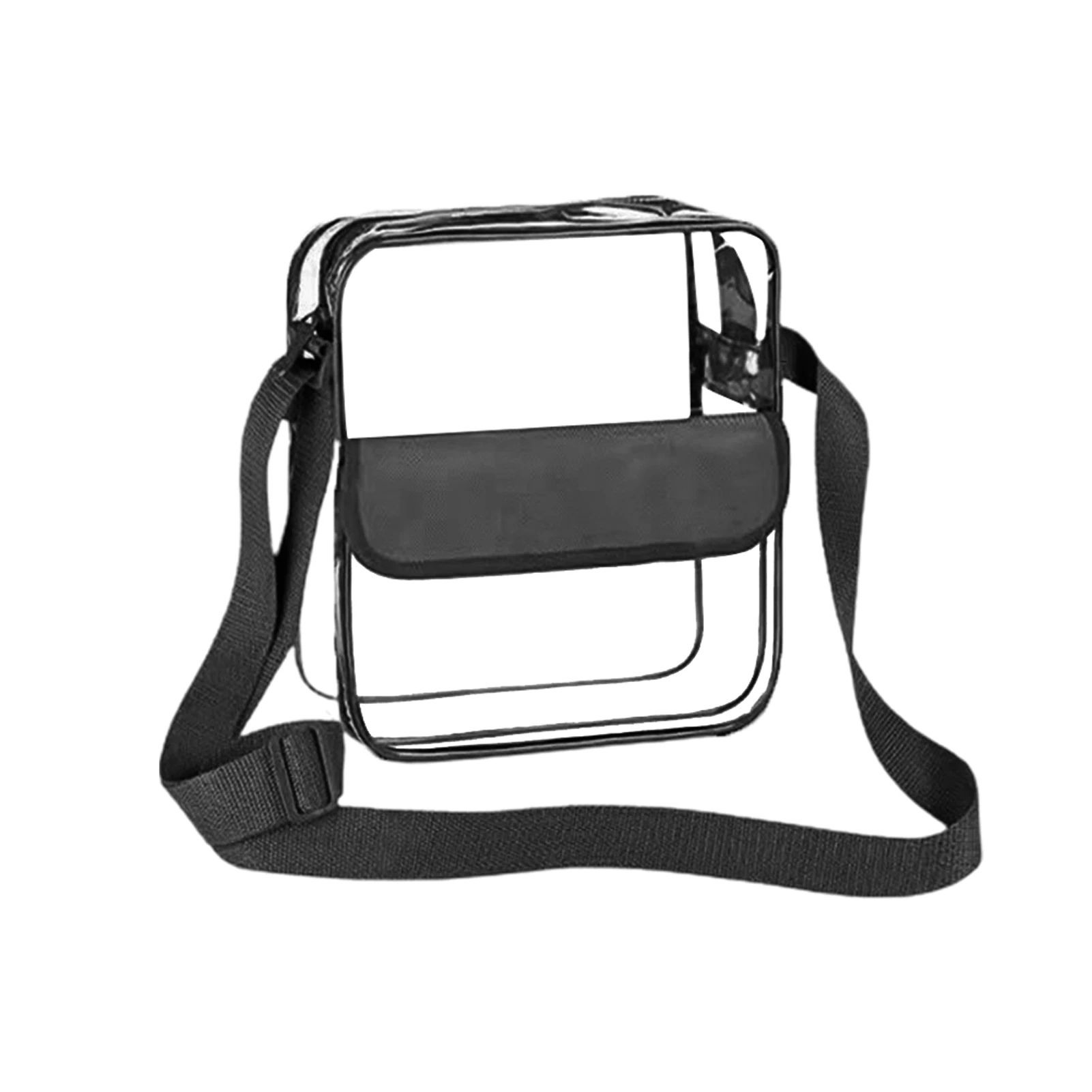 

Мужская/женская сумка через плечо с регулируемым ремешком, повседневный мессенджер для ключей, очков, подарок, для концерта, на молнии, для спорта, путешествий, работы, из прозрачного ПВХ