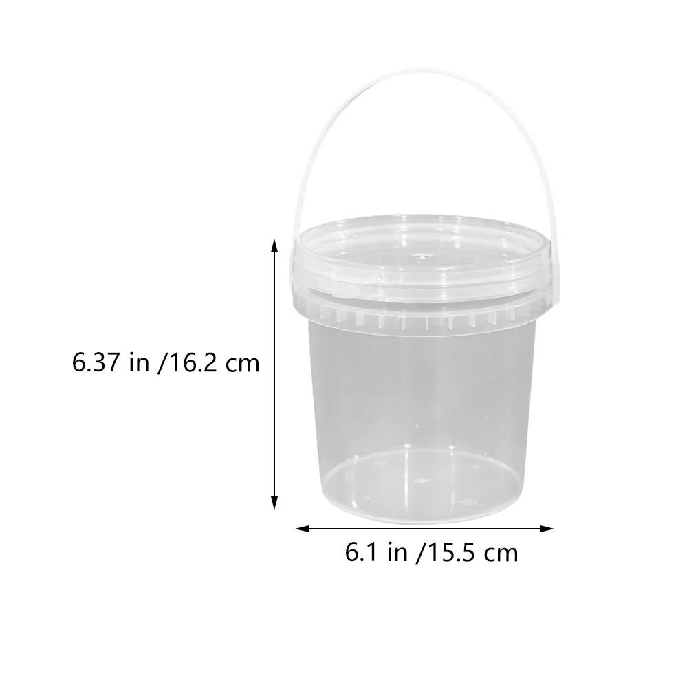 2 Pcs Ice Cream Bucket Togo Containers Food Lidded Packing Cup Jam Plastic  Storage Handle Holder - AliExpress