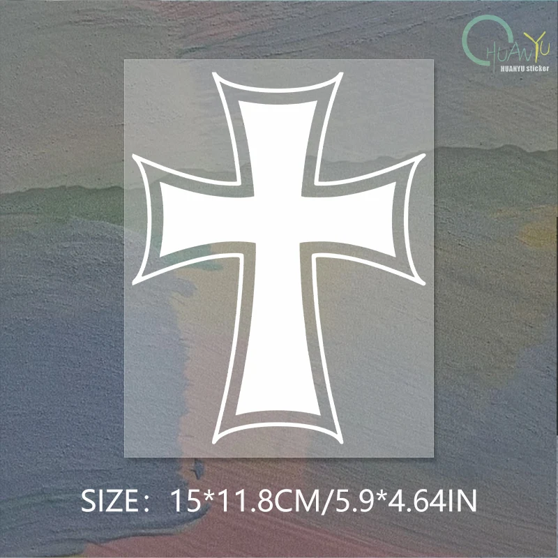 2 Pegatinas De Cruz Metálica 3D Para Coche - Adhesivo Decorativo En Acero Inoxidable Plateado, Ideal Para Vehículos Y Objetos Personales