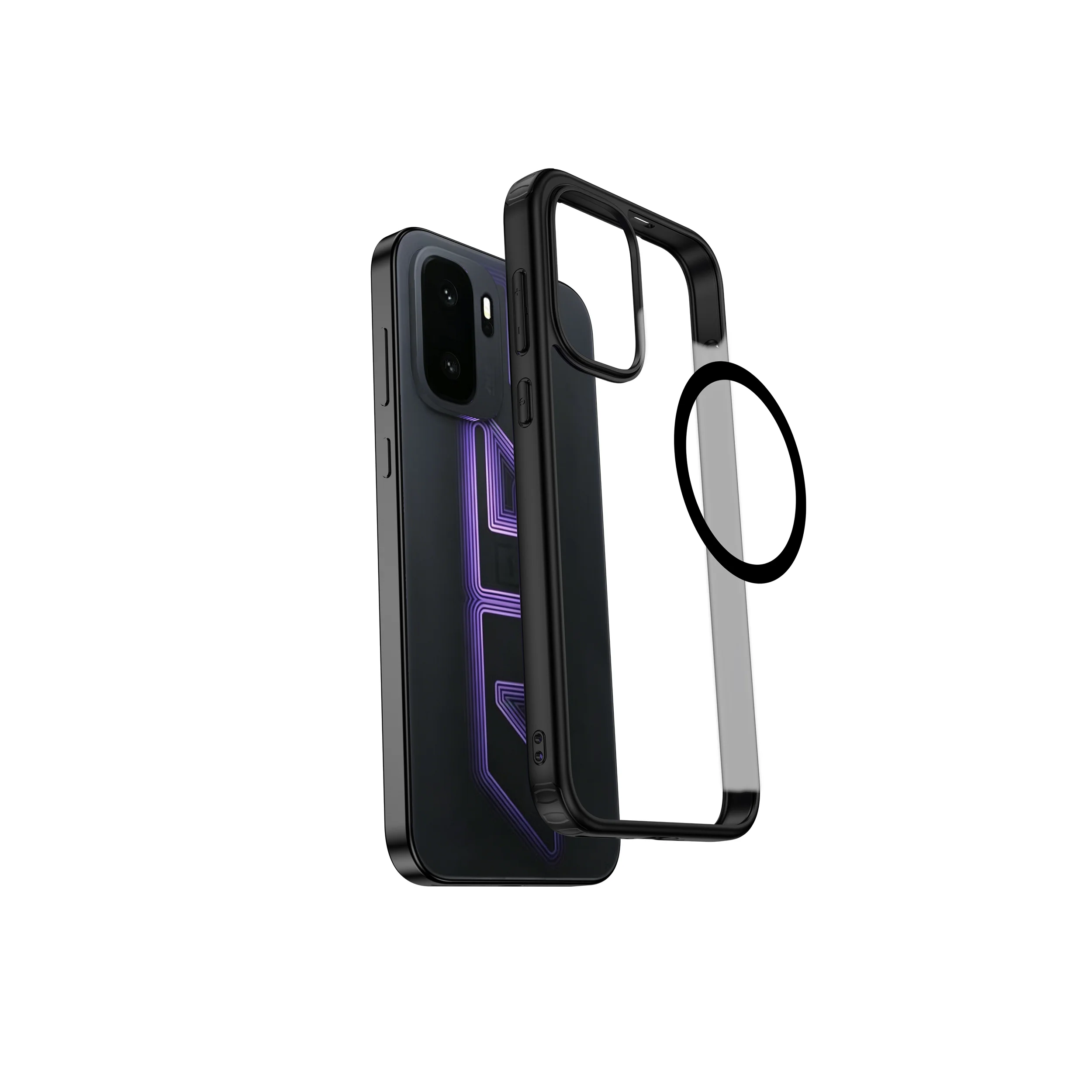 Magnetic Armor Shockproof Matte Back Cover with MagSafe Compatibility