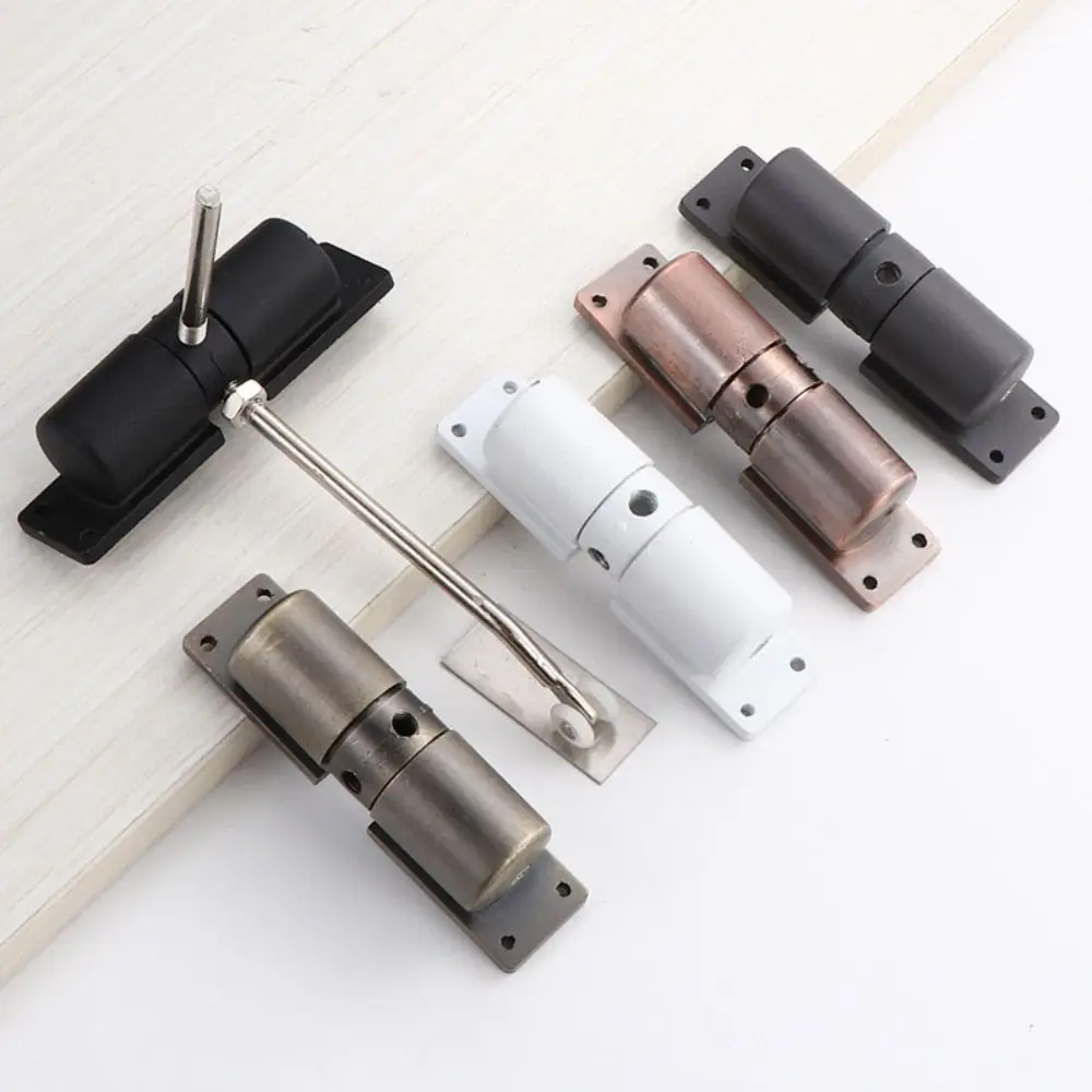 Furniture Hardware Pulley Automatic Door Closer Smooth Mute Door Closing Device Aluminium Alloy Adjustable Stopper Study