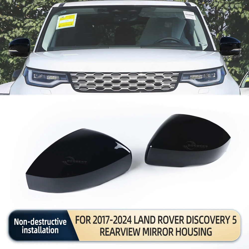 

Car Rearview Rear View Mirror Decorate Cover Reversing Mirror Trim For Land Rover Discovery 5 2017-2024 L462 Auto Accessories