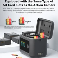 Зарядное устройство для DJI OSMO 360/Action6/5Pro/Action4/3 USB-C, зарядное устройство, концентратор, зарядное устройство, аксессуары для аккумуляторов — изображение 4