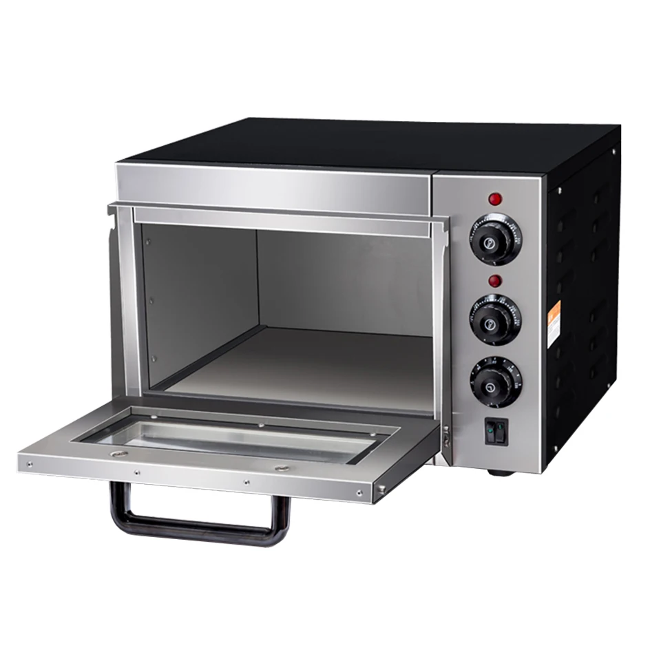 EP1AT Electric Pizza Oven Indoor Countertop Pizza Oven Commercial Maker Machine with Timer Stainless Steel