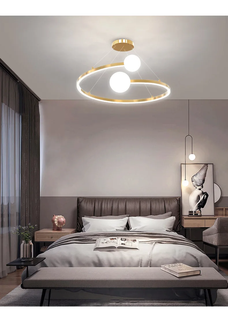 Pingente de Ferro Sala de Jantar Lâmpada do Teto das Crianças Lustre para o Quarto Anel Moderno Nórdico Luzes Criativo Sala Estar 5 das crianças lustre para o quarto sala estar