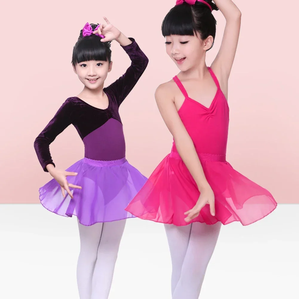 Ballet Skirt Girls Dancing Toddler Kids Chiffon Skirt Elastic Waist Tutu