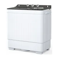 Portable Washing Machine Twin Tub with Built-in Drain Pump 26Lbs Semi-automatic Washer 1