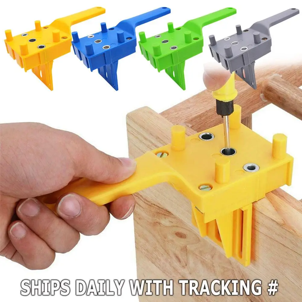 

Wooden Board Connection Drilling Locator Portable Handheld Drill Dowel Jig Guide Doweling Tool Drilling Woodwork Hole Wood Q5B1