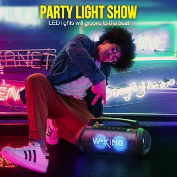 W-KING 70W RMS Bluetooth Portable Speaker,  Speaker Wireless Loud IPX6 Waterproof Bluetooth Speakers with Subwoofer/Bass Boost 4