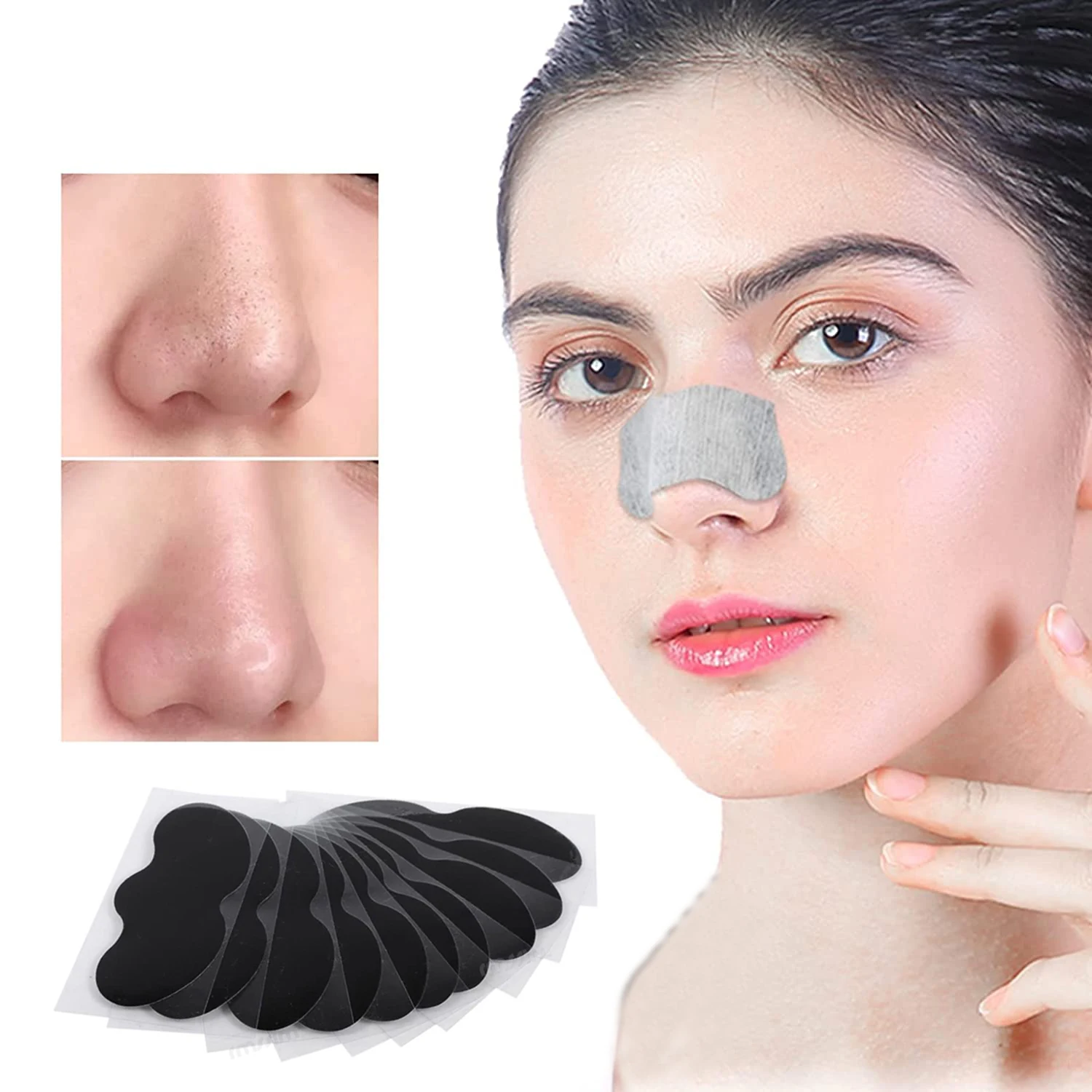 1050pcsUnisexBlackheadRemoveMaskPeelNasalStripsDeepCleansing