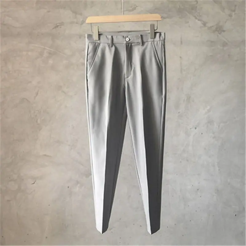 2023 New Spring and Autumn Korean Edition Fashion Casual Business High Waist Pocket Straight Draping Solid Color Versatile Pants