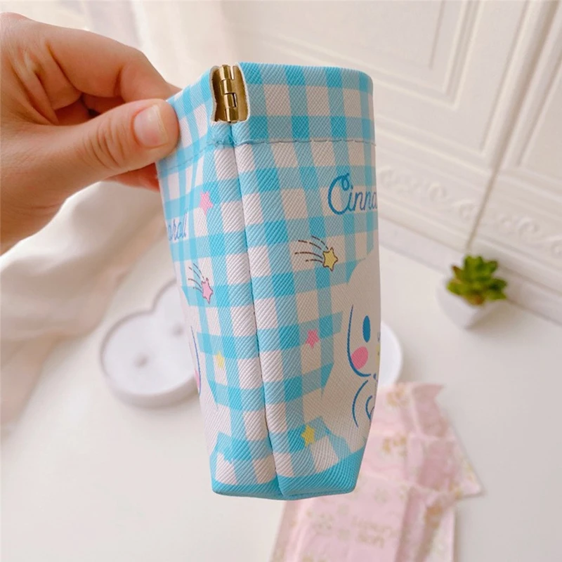 Sanrioed Anime Printed Pu Wallet Kawaii Coin Purse Cartoon My Melody Kittys Cat Kuromi Pochacco Portable Earphone Storage Bag