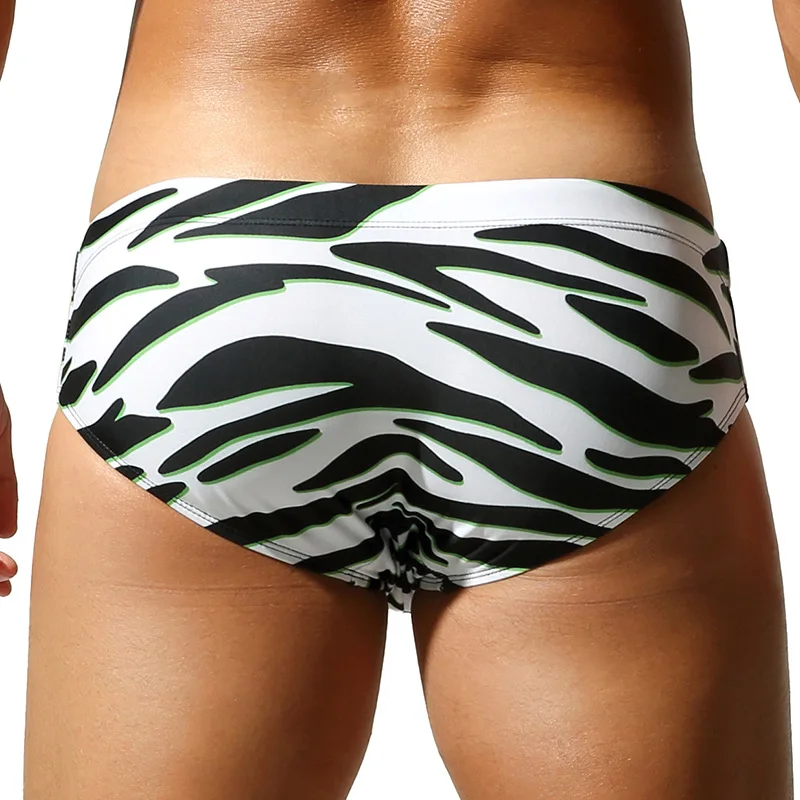 Men's Sport Swim Briefs Low Waist Swimming Trunks Beach Surfing Sexy Swimwear Male Bikini Pants - 5