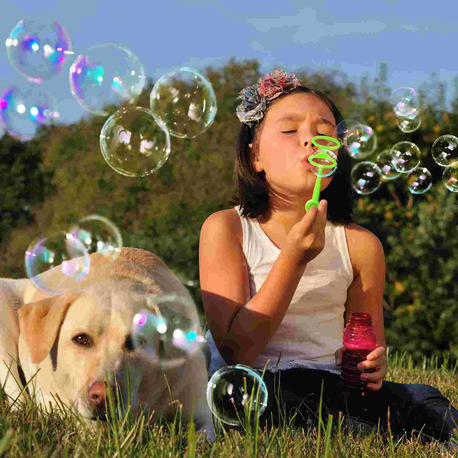 Bubble Blower Trumpet Toy Girl Toys Bubber Blowing Soap Tools Gift Dispenser Blue Gumballs 2