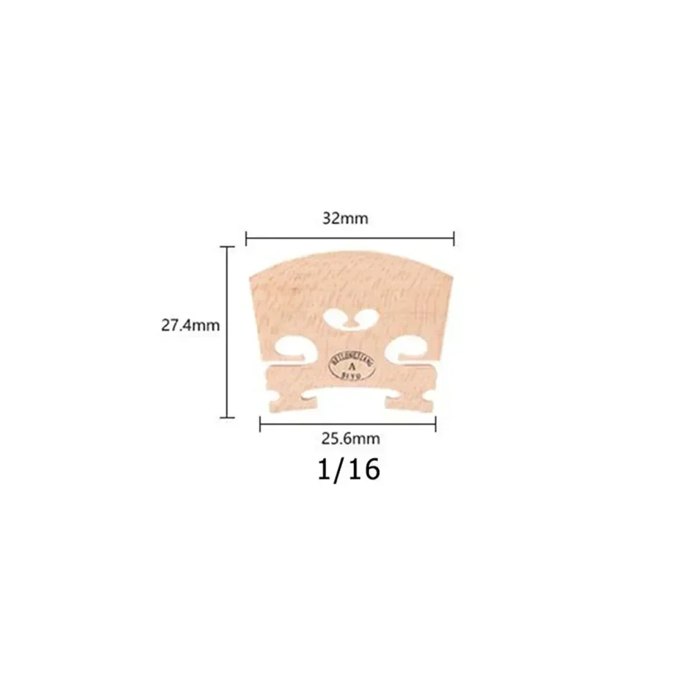Violin Bridge Maple Full Size 4/4,3/4,1/4,1/2,1/8,1/10,1/16 Violin Accessories Luthier Parts Bridge All Size