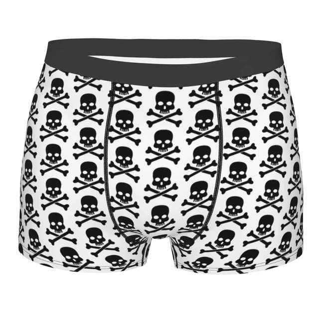 Black Skull And Crossbones Bones Skeleton Souls Underpants Cotton Panties  Man Underwear Ventilate Shorts Boxer Briefs - AliExpress