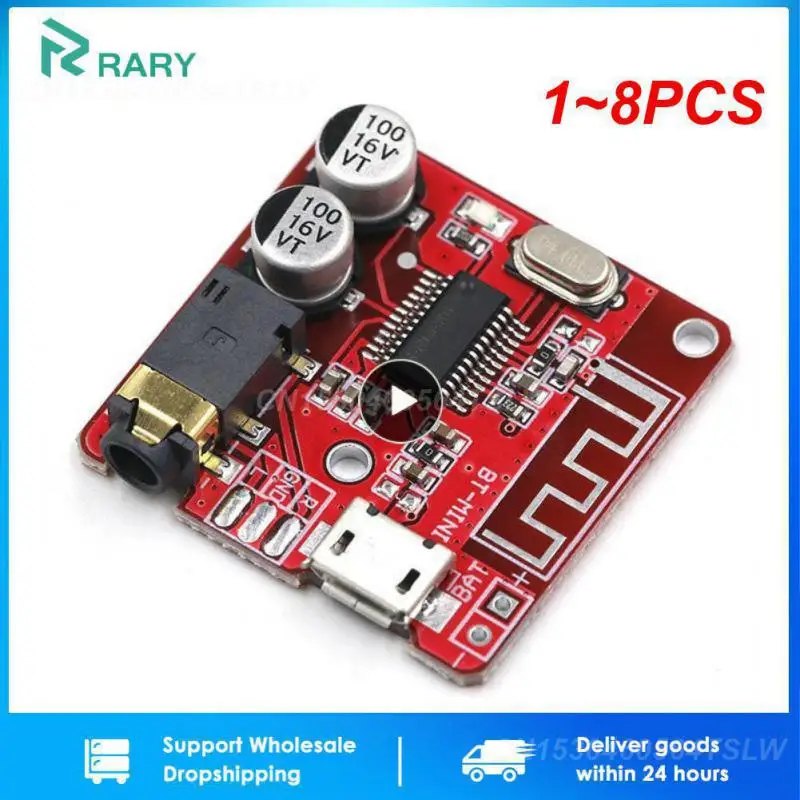

1~8PCS Audio Receiver Board 5.0 MP3 Lossless Decoder Board Wireless Stereo Music Module 3.7-5V XY-BT-Mini