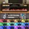 70" Fireplace TV Stand for TVs Up To 80" with 64" Electric Fireplace, TVs Console for The Living , Media Console Table TV Stand 4