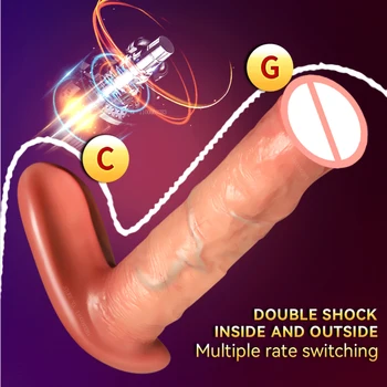 Wireless Remote Wearable Dildo Telescopic Vibrator Vaginal G spot Thrusting Sex Climax Clitoris Stimulation Adult Toy Products 2