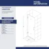 Unidoor Frameless Hinged Shower Door in Satin Black Professional installation recommended stain resistant glass coating 2