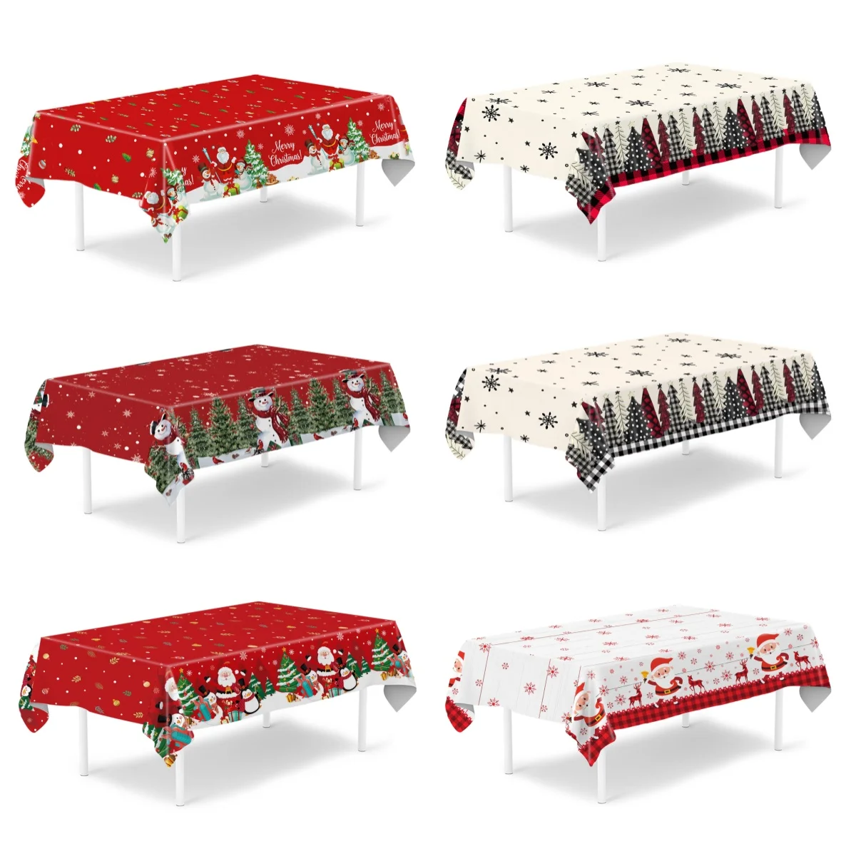 Christmas Decorations Disposable Christmas Tablecloth Merry Christmas Decors For Home Table Cover Xmas Ornament Navidad Natal New Year Gift