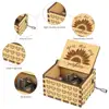 6.4* 5.2cm Mini Music Box Rotary Handle Wooden Music Box You Are My Sunshine Mechanical Musical Box Desktop Decor Birthday Gift 2