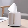 1 Pcs Plastic Tissue Box Round Living Room Pumping Box Creative Cylinder Multifunctional Household Toilet Roll Paper Storage Box 4