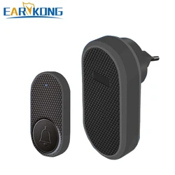 Smart Wireless Doorbell with 32 Melodies and Kinetic Chime (EU Plug)