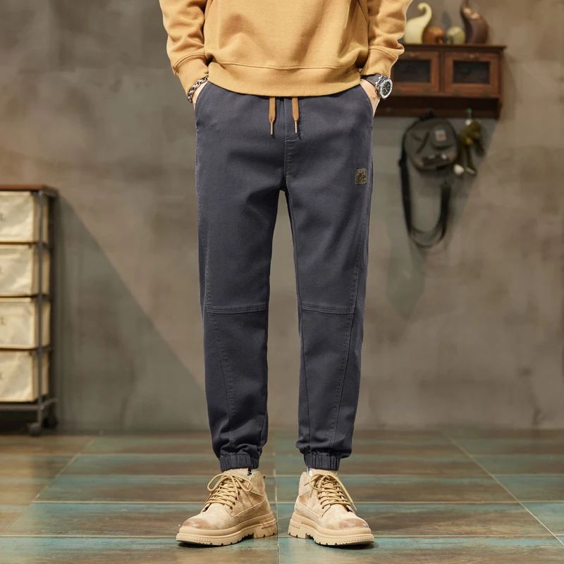 Description Picture 5 of item2024 Denim inspired Spring and Autumn Casual Hot Selling Leggings Men's Trendy Loose Sports Pants